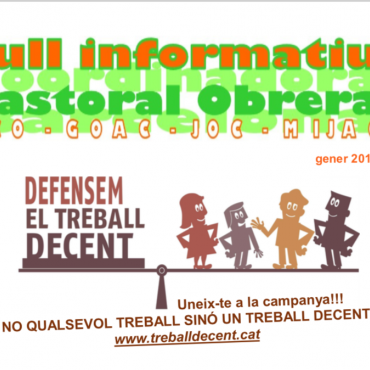 Nueva Hoja Informativa de la Pastoral Obrera de Barcelona