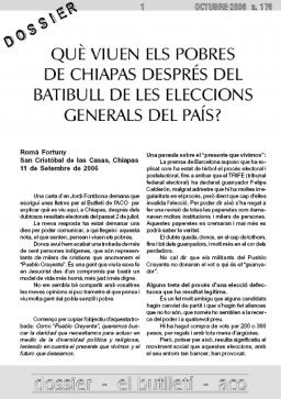 Què viuen els pobres de Chiapas després del batibull de les eleccions generals?