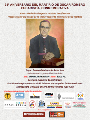 Eucaristia Mons. Óscar Romero cartell