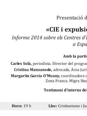 Presentació informe CIE 2015