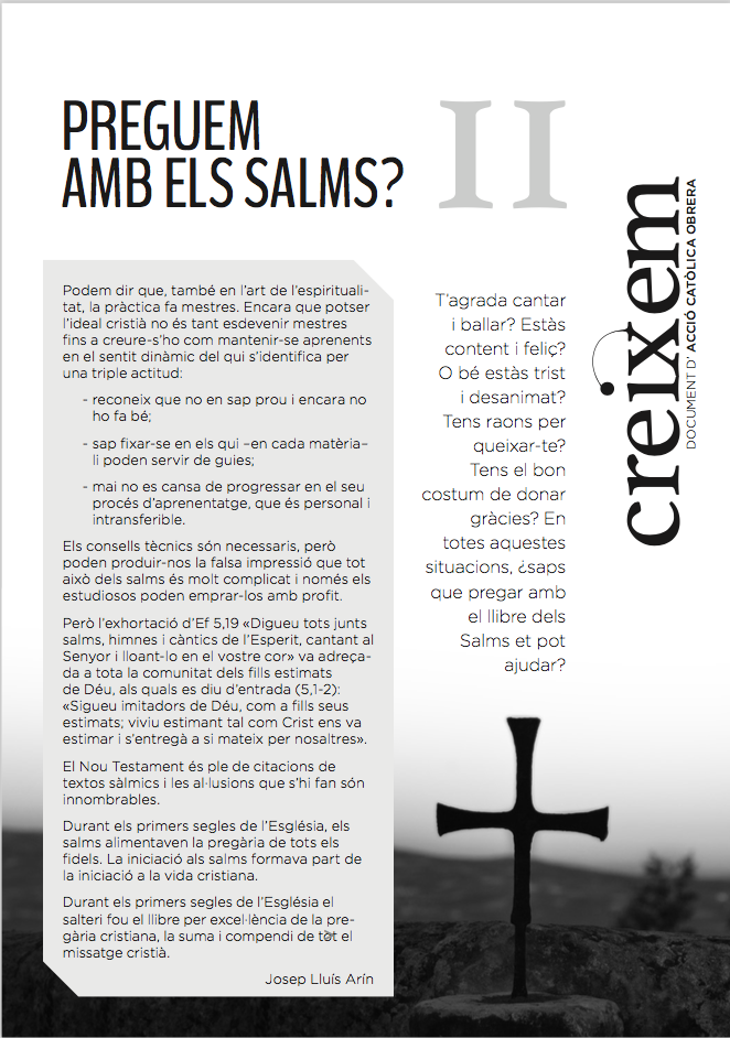 Creixem n. 2: Preguem amb els salms?