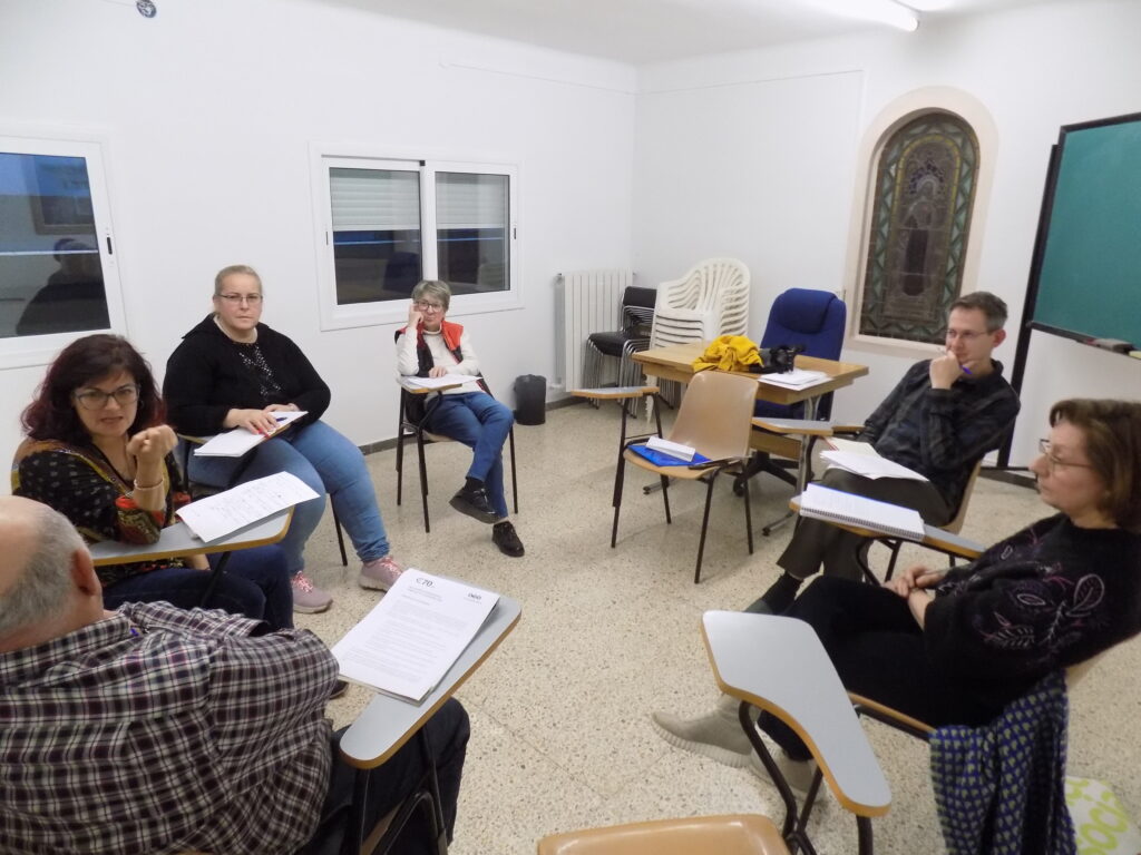 Un dels grups de treball de la darrera Trobada de responsables a la Casa Betània.