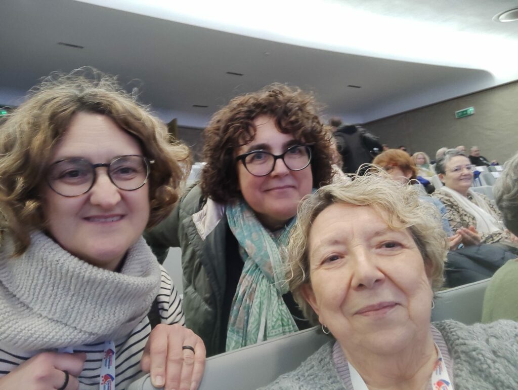 Lucía Brenlla, Paula Carrillo i Maria Martínez han representat a l'ACO a la Trobada de Laics de Primer Anunci.