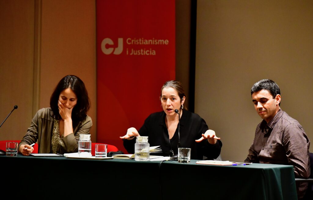 Laura Mor, Mar Griera i Jordi Pacheco a la Jornada. Foto: José L. Gómez.