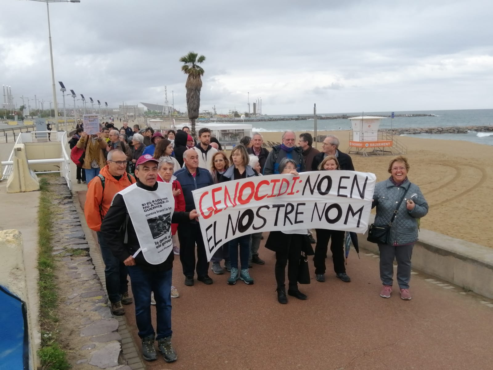 “Genocidi, no en el nostre nom!”, va ser el clam del pelegrinatge.