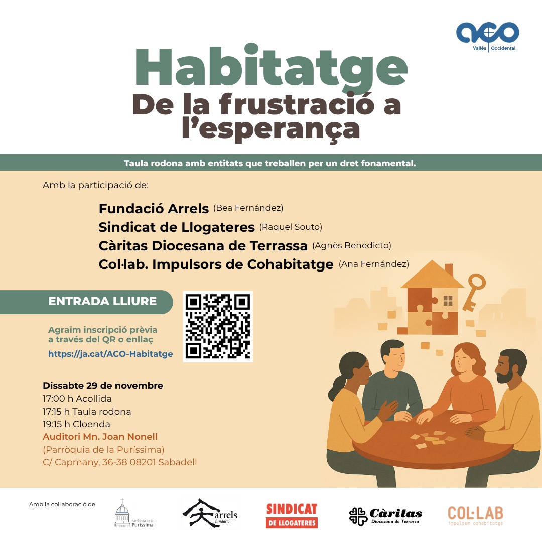 L’ACO organitza una taula rodona sobre l’habitatge, a Sabadell