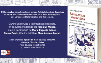 Invitació ‘Barris, veïns i democràcia’
