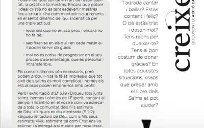 Creixem n. 2: Preguem amb els salms?