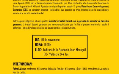 Jornada El dret a un treball decent: cartell