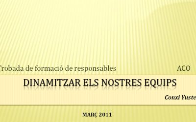 Trobada de Responsables. Vic, març de 2011 – Material de treball
