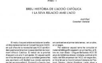 ACO MOVIMENT D’ACCIÓ CATÒLICA – BREU HISTòria de l’Acció catòlica i la seva relació amb l’ACO